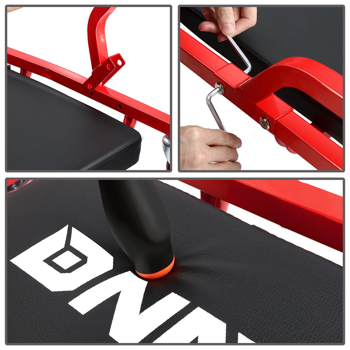HERRAMIENTAS CAR CREEPER AND SEAT - RED