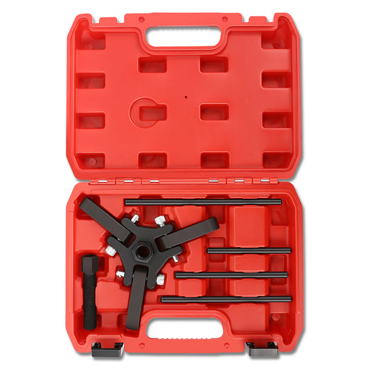HERRAMIENTAS UNIVERSAL GM CHRYSLER MITSUBISHI HARMONIC DAMPER PULLEY AND PULLER KIT - RED - CHRYSLER GM MITSUBISHI / CADILLAC / OLDSMOBILE - CARS SUVS VANS AND PICKUP TRUCKS