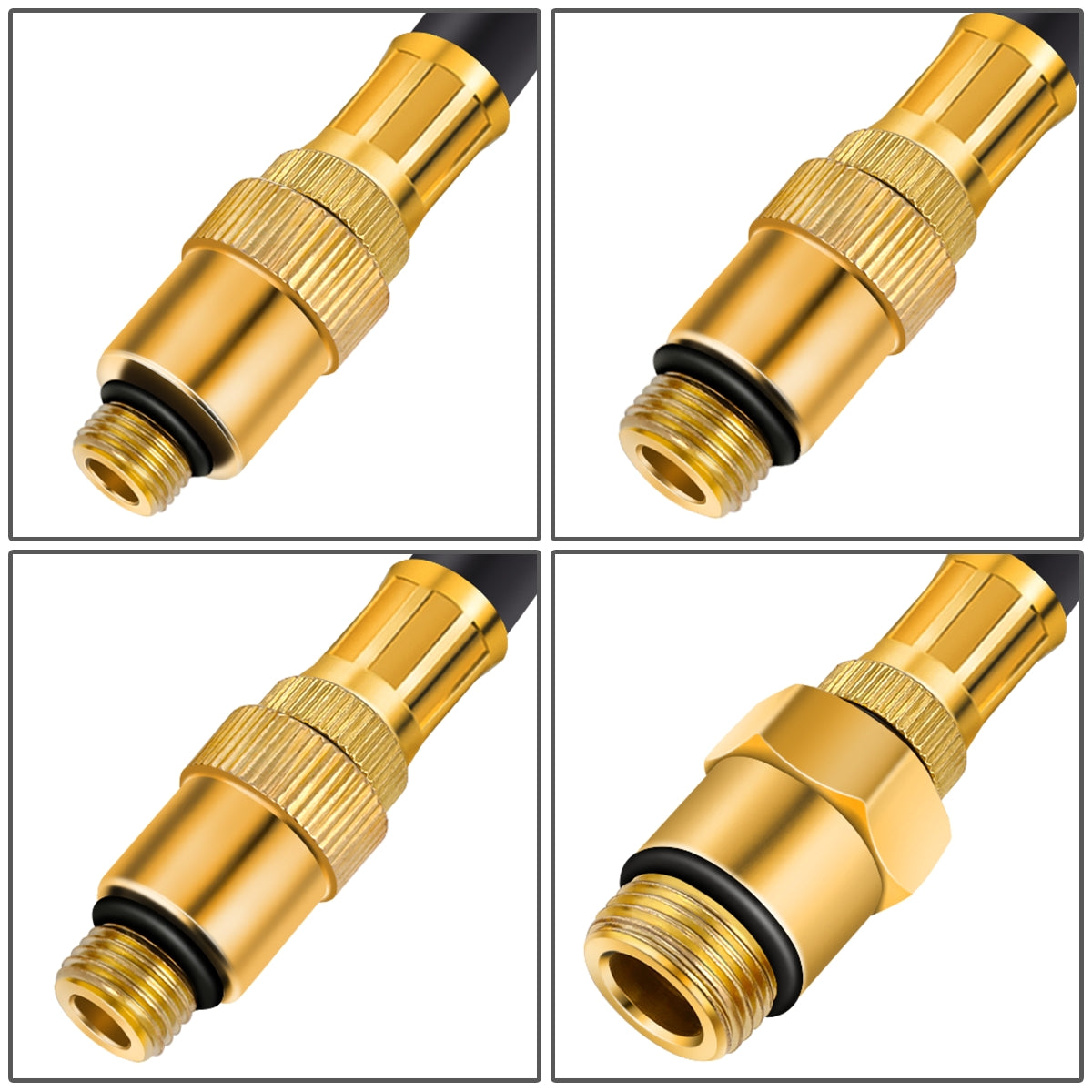 HERRAMIENTAS 1X AIR GAUGE WITH QUICK COUPLING & RELEASE VALVE / 1X HIGH-TENSION CONNECTING PIPE WITH SAFETY LOCK COUPLING / 1X CRANK SHAFT TYPE TEST PIPE WITH RUBBER PLUG / 1X TRANSVERSE AXIS TEST PIPE WITH RUBBER PLUG / 1X M10X 1.0 ADAPTER / 1X M12X 1.25