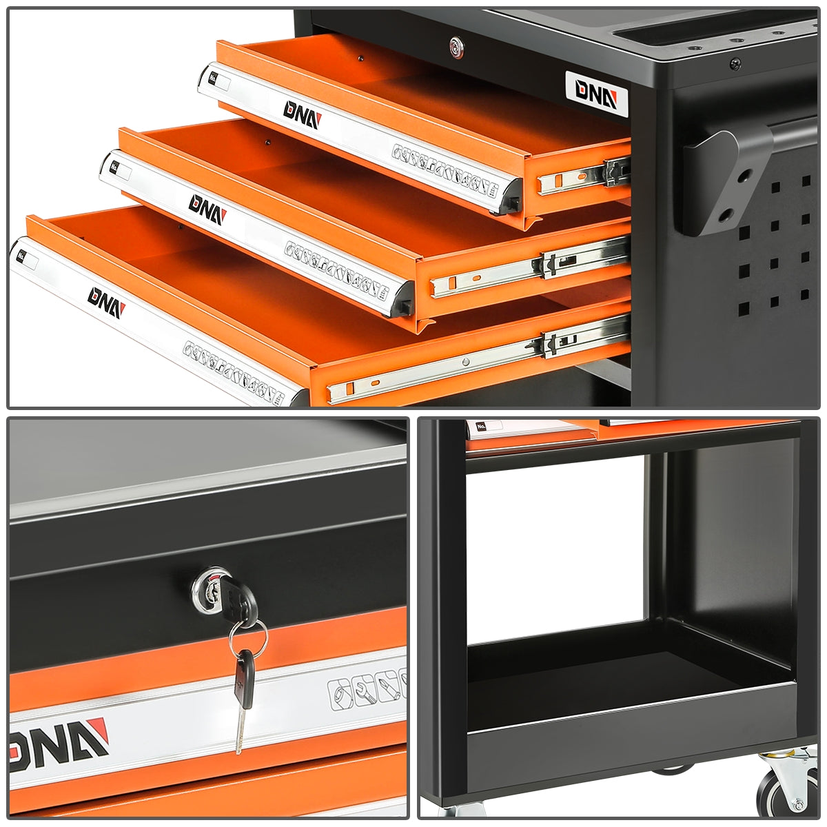 HERRAMIENTAS 3 DRAWERS - PLASTIC - TOP ROLLER CABINET