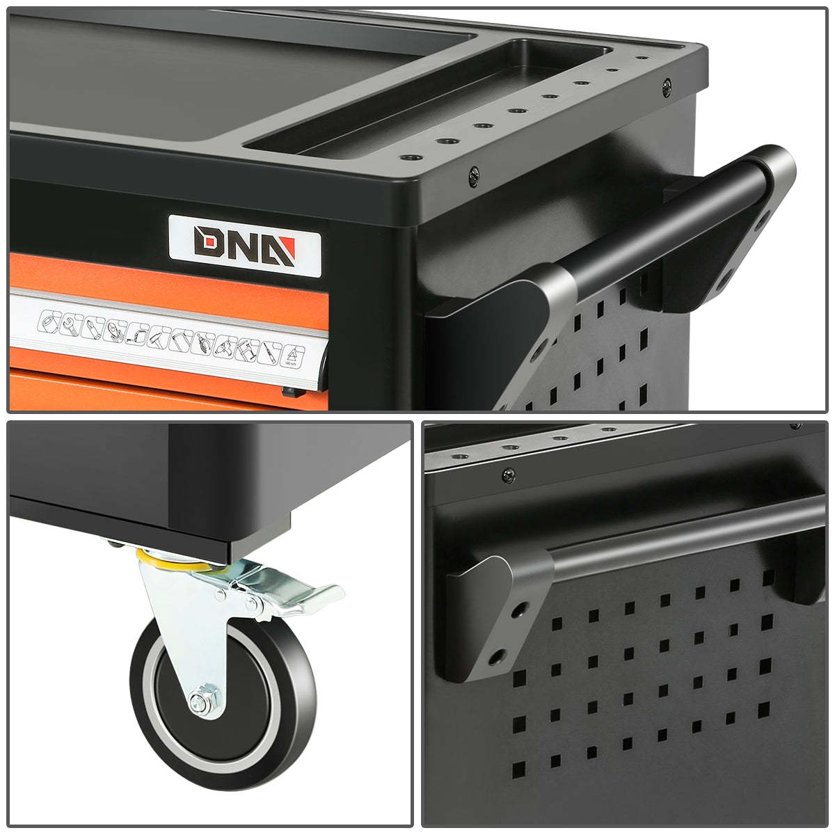 HERRAMIENTAS 3 DRAWERS - PLASTIC - TOP ROLLER CABINET
