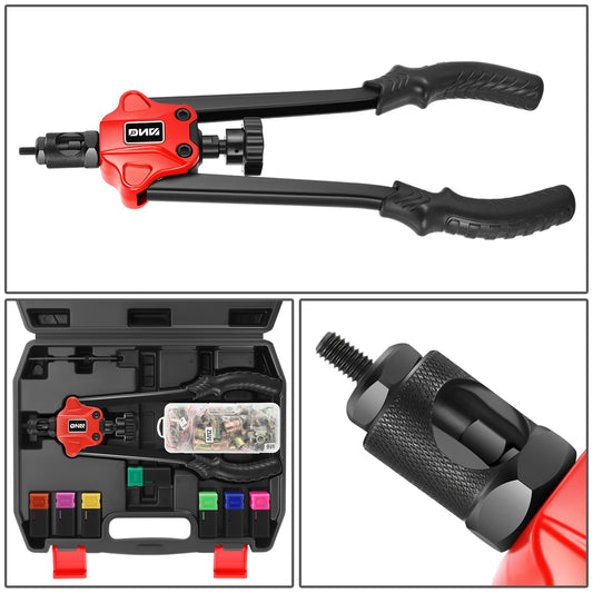 HERRAMIENTAS HAND RIVET SET - THREE-IN-ONE - HEAVY DUTY 14"