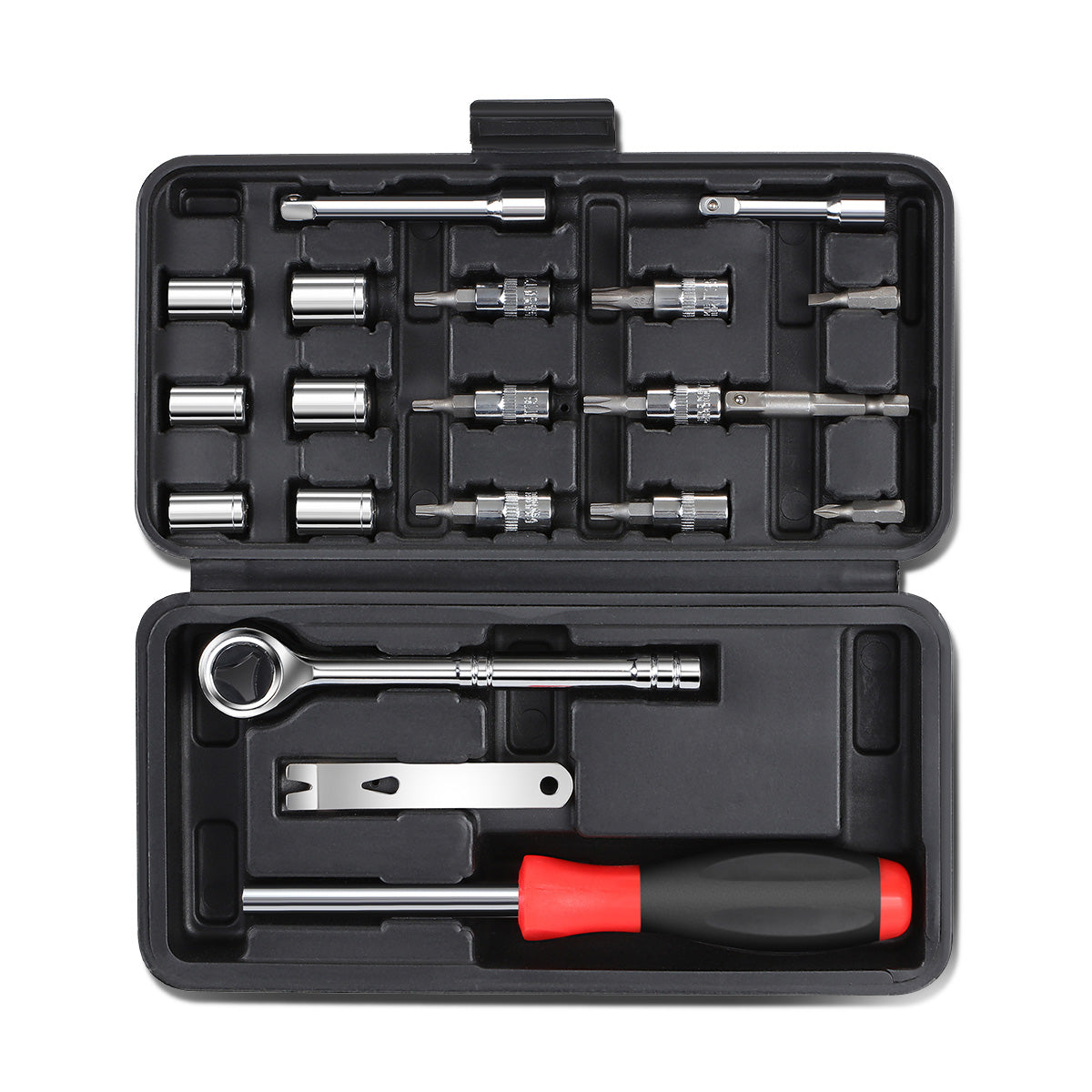 HERRAMIENTAS NUVISION LOGO - HEADLIGHT TOOL KIT - 20PCS - BLACK / RED