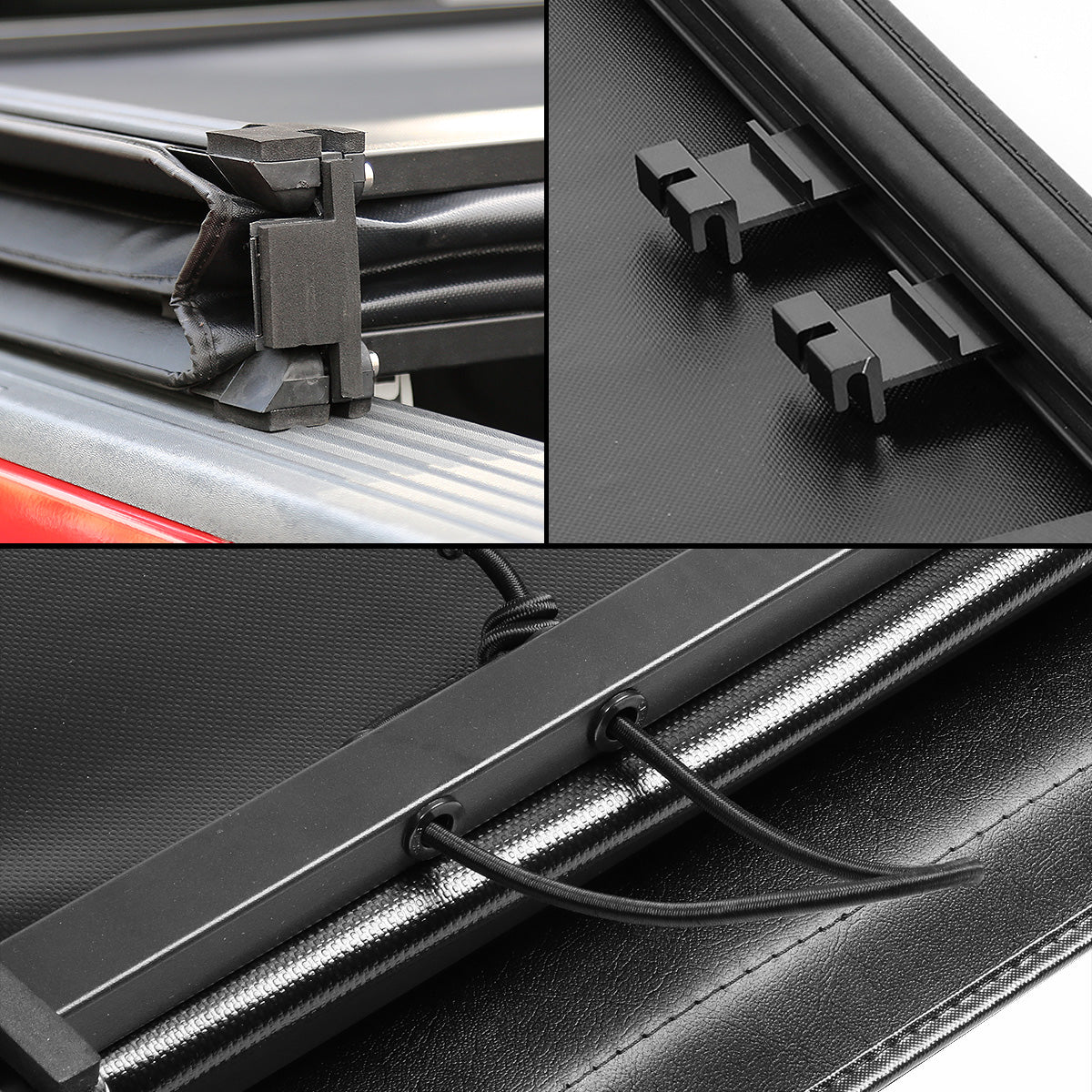 TAPADERA DE CAJUELA TONNEAU COVER - SOFT TRI-FOLD - 04-14 FORD F-150 - FITS MODELS WITHOUT BED RAIL SYSTEM - FITS 8FT FLEETSIDE / STYLESIDE BED MODELS ONLY