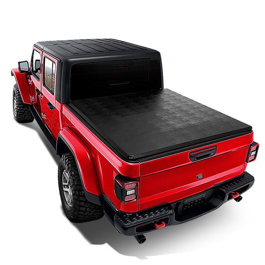 TAPADERA DE CAJUELA TONNEAU COVER - SOFT TRI-FOLD - 20-21 JEEP GLADIATOR - FITS MODELS WITHOUT UTILITY TRACK SYSTEM - FITS 5.5FT BED MODELS