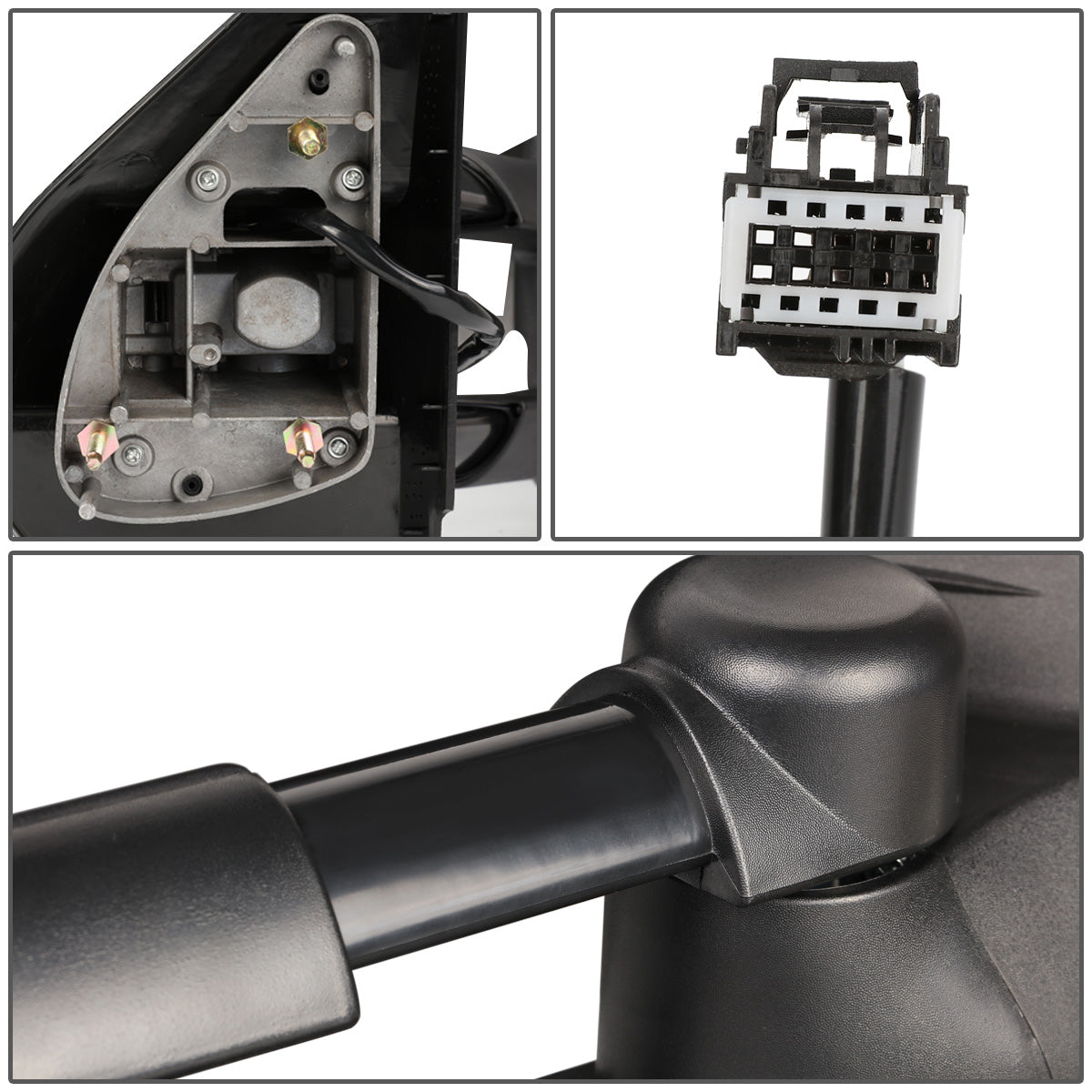 RETROVISORES EXTENDIBLES TOWING MIRROR - 07-13 CHEVY SILVERADO / GMC SIERRA - RIGHT - POWERED, W/ HEATED, W/O SIGNAL - BLACK