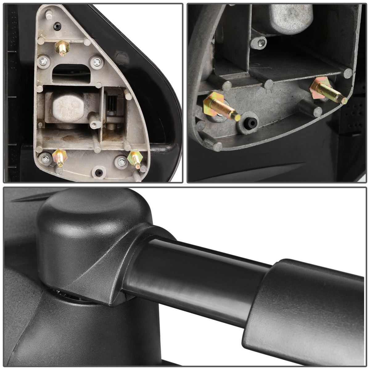 RETROVISORES EXTENDIBLES TOWING MIRROR - 07-13 CHEVY SILVERADO / GMC SIERRA - LEFT - MANUAL, W/O HEATED, W/O SIGNAL - BLACK