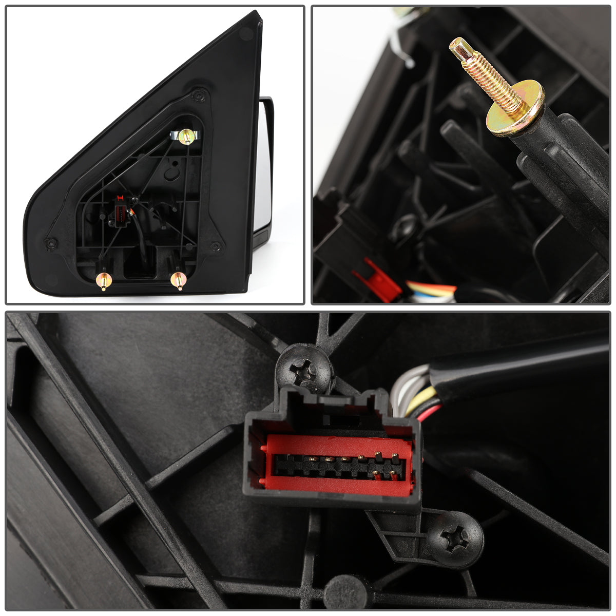 RETROVISORES EXTENDIBLES TOWING MIRROR - 04-14 FORD F-150 - RIGHT - POWERED W/ HEATED W/O SIGNAL - BLACK