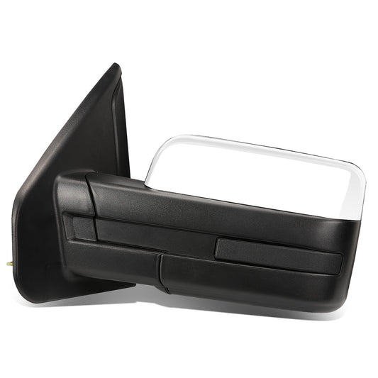 RETROVISORES EXTENDIBLES TOWING MIRROR - 04-14 FORD F-150 - LEFT - MANUAL W/O HEATED W/O SIGNAL - CHROME