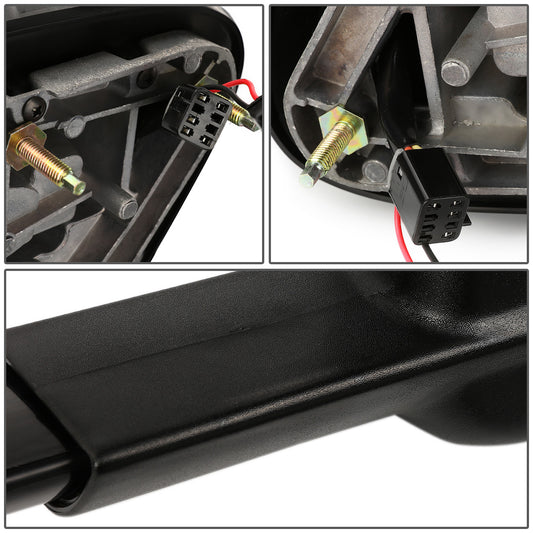 RETROVISORES EXTENDIBLES TOWING MIRROR - 99-02 CHEVY SILVERADO 1500, 2500, 3500, GMC SIERRA 1500, 2500, 3500 / 00-02 CHEVY TAHOE, CHEVY SUBURBAN 1500, 2500, GMC YUKON - PAIR - POWERED W/ HEATED - SMOKE SIGNAL - BLACK