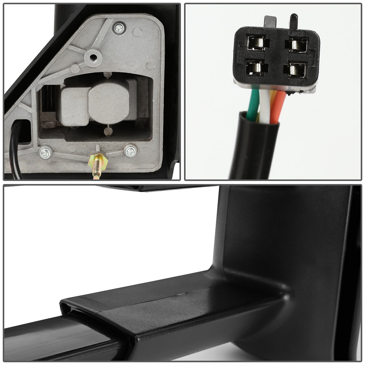 RETROVISORES EXTENDIBLES TOWING MIRROR - 88-98 CHEVY C/K 1500, GMC C/K 1500 / 88-00 CHEVY C/K 2500, K3500 , GMC C/K 2500, K3500 / 88-02 CHEVY C3500, GMC C3500 / 92-99 CHEVY SUBURBAN, GMC YUKON / 95-99 CHEVY TAHOE - RIGHT - POWERED W/O HEATED W/O SIGNAL -