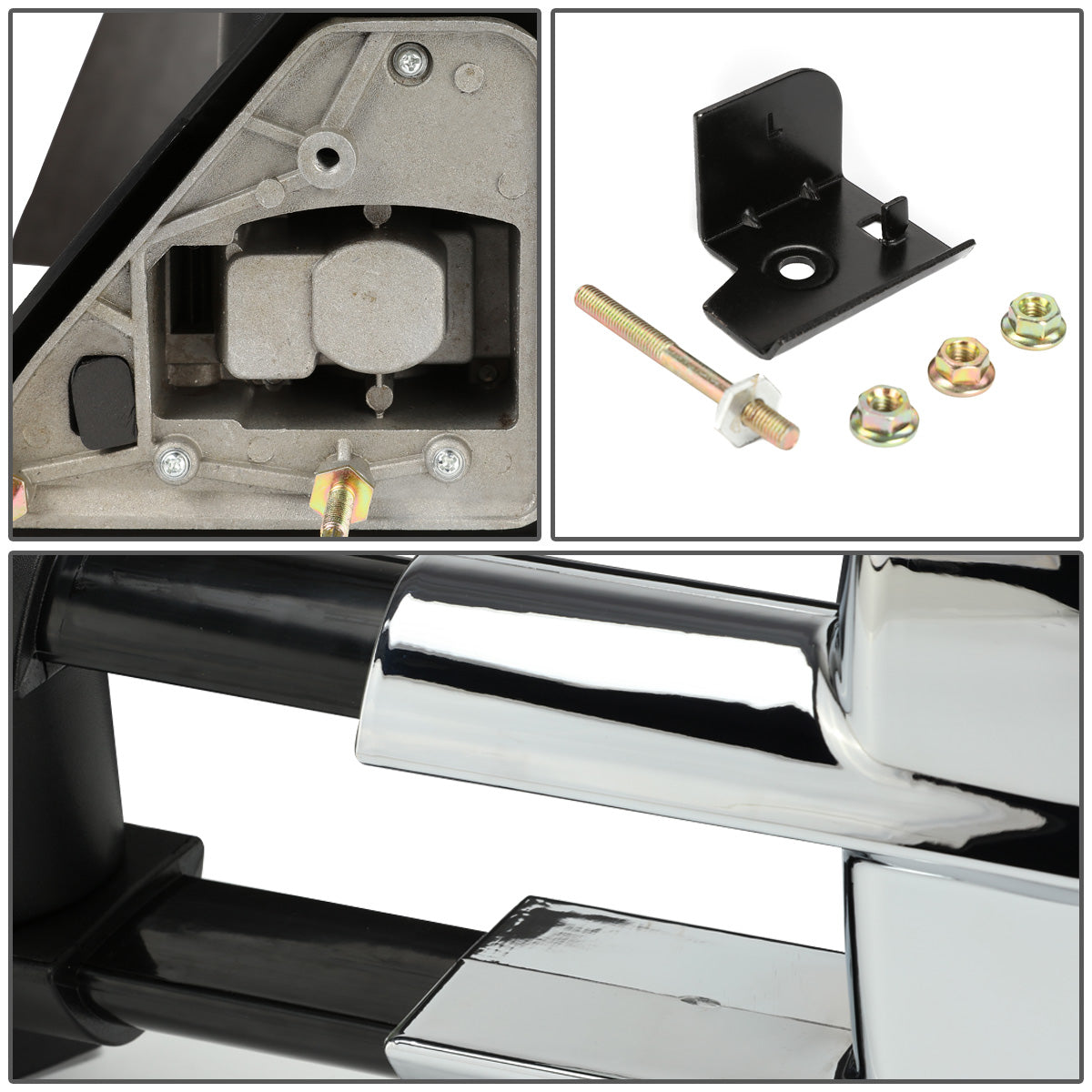 RETROVISORES EXTENDIBLES TOWING MIRROR - 88-98 CHEVY C/K 1500, GMC C/K 1500 / 88-00 CHEVY C/K 2500, K3500 , GMC C/K 2500, K3500 / 88-02 CHEVY C3500, GMC C3500 / 92-99 CHEVY SUBURBAN, GMC YUKON / 95-99 CHEVY TAHOE - PAIR - MANUAL W/O HEATED W/O SIGNAL -