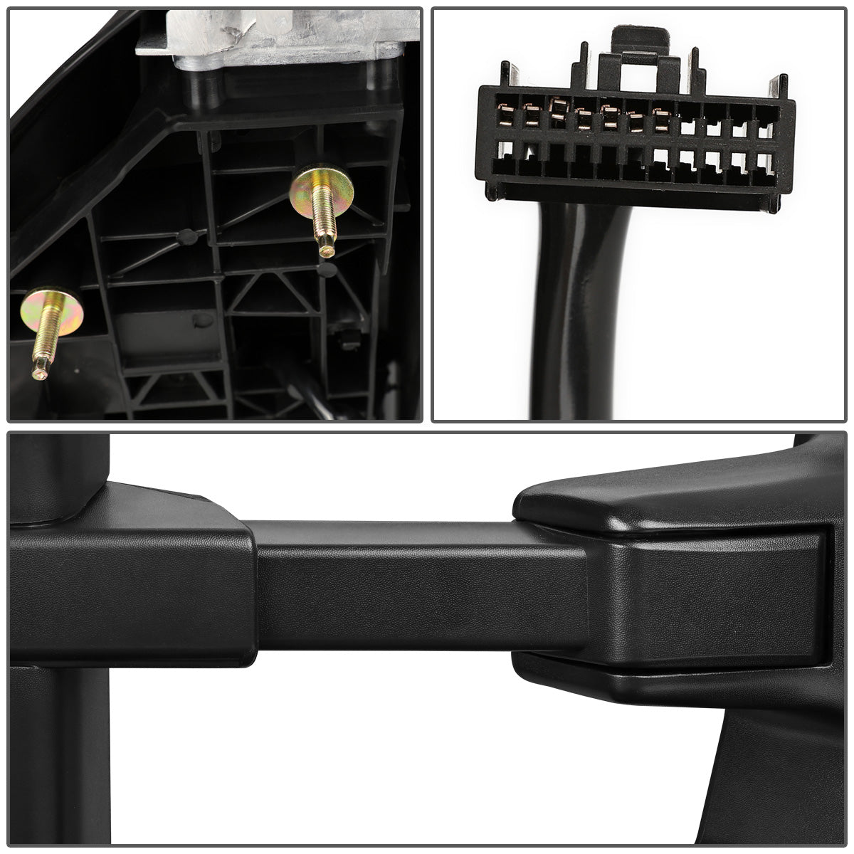 RETROVISORES EXTENDIBLES TOWING MIRROR - 08-16 FORD F-250, F-350, F-450, F-550 - SUPER DUTY - RIGHT - POWERED W/ HEATED - LED AMBER SIGNAL - BLACK