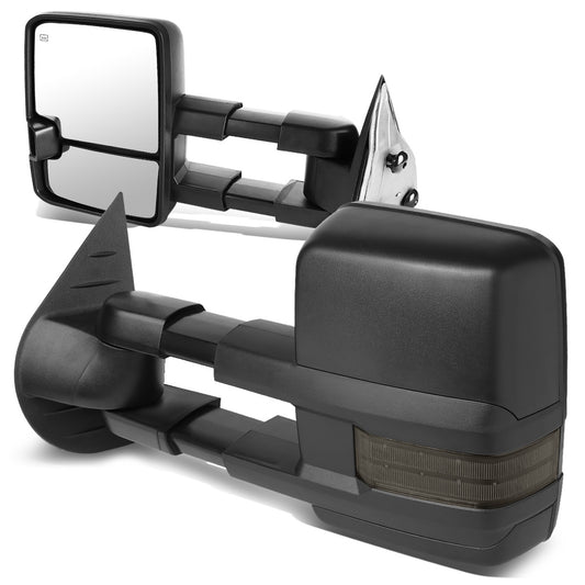 RETROVISORES EXTENDIBLES TOWING MIRROR - 07-13 CHEVY SILVERADO 1500, 1500HD, 2500, 2500HD, GMC SIERRA 1500, 1500HD, 2500, 2500HD, CHEVY SUBURBAN 1500, 2500, GM YUKON, YUKON XL 1500, XL 2500, CHEVY AVALANCHE, CHEVY TAHOE, CADILLAC ESCALADE / 07-14 CHEVY