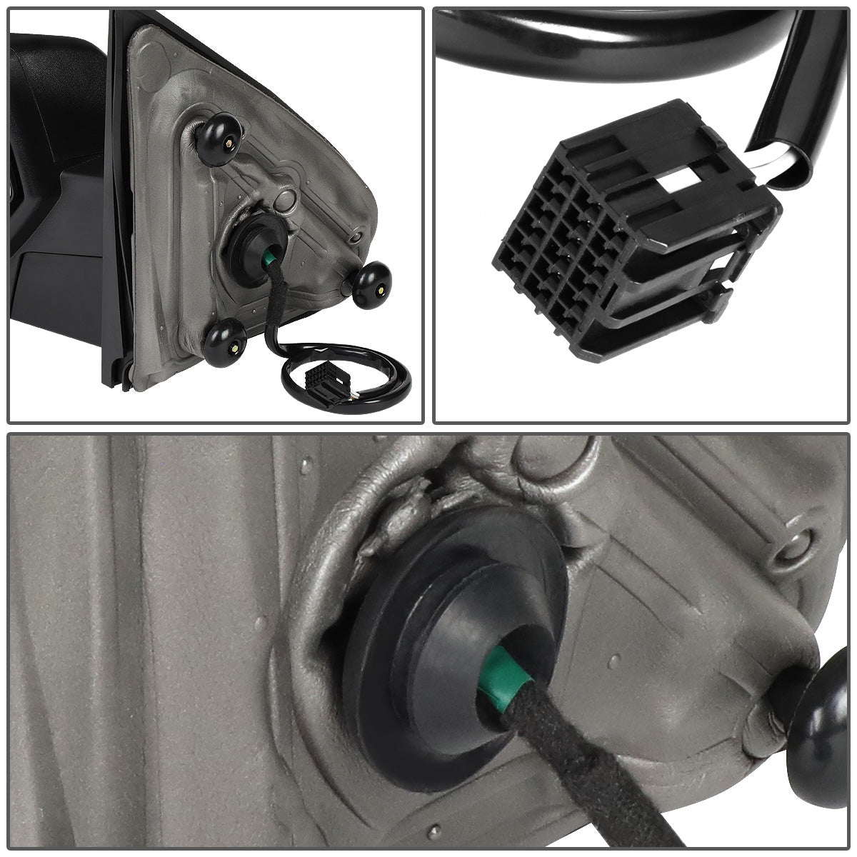 RETROVISORES EXTENDIBLES TOWING MIRROR - 14-18 CHEVY SILVERADO 1500, GMC SIERRA 1500 / 15-18 CHEVY SILVERADO 2500HD, 3500HD, GMC SIERRA 2500HD, 3500HD - LEFT - POWERED W/HEATED - BLACK