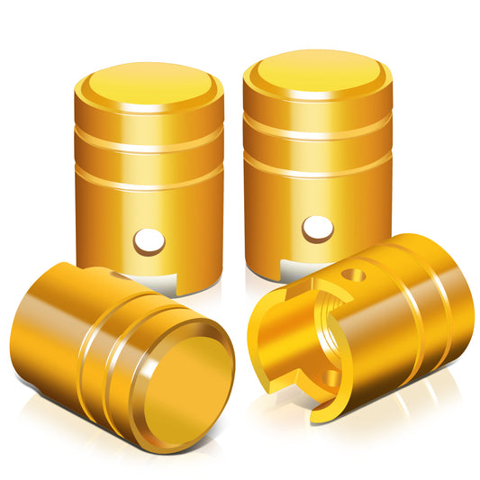 ACCESORIOS 17MM / 1.00" TALL - PISTON STYLE - GOLD