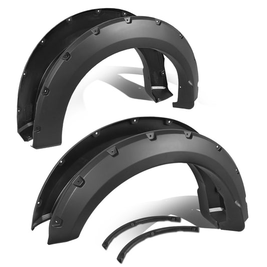 CANTONERAS 15-18 FORD F-150 - FITS 67.1", 78.9", 97.6" STYLESIDE BED MODELS - WILL NOT FIT MODELS W/ TECH PACKAGE - POCKET-RIVETED STYLE - TEXTURED - MATTE BLACK