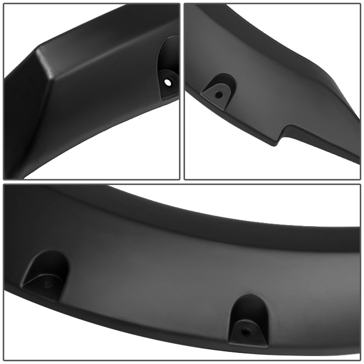 CANTONERAS 10-18 DODGE RAM 2500, 3500 - FITS MODELS WITH 76", 98" FLEETSIDE BED / DUALLY BED - POCKET-RIVETED STYLE - TEXTURED - MATTE BLACK