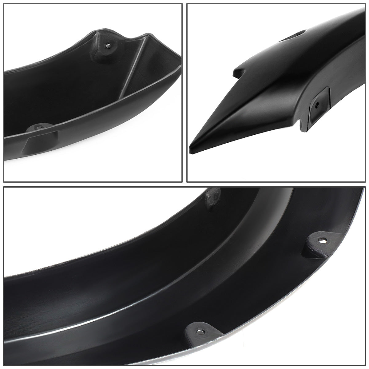 CANTONERAS 10-18 DODGE RAM 2500, 3500 - FITS MODELS WITH 76", 98" FLEETSIDE BED / DUALLY BED - POCKET-RIVETED STYLE - TEXTURED - MATTE BLACK