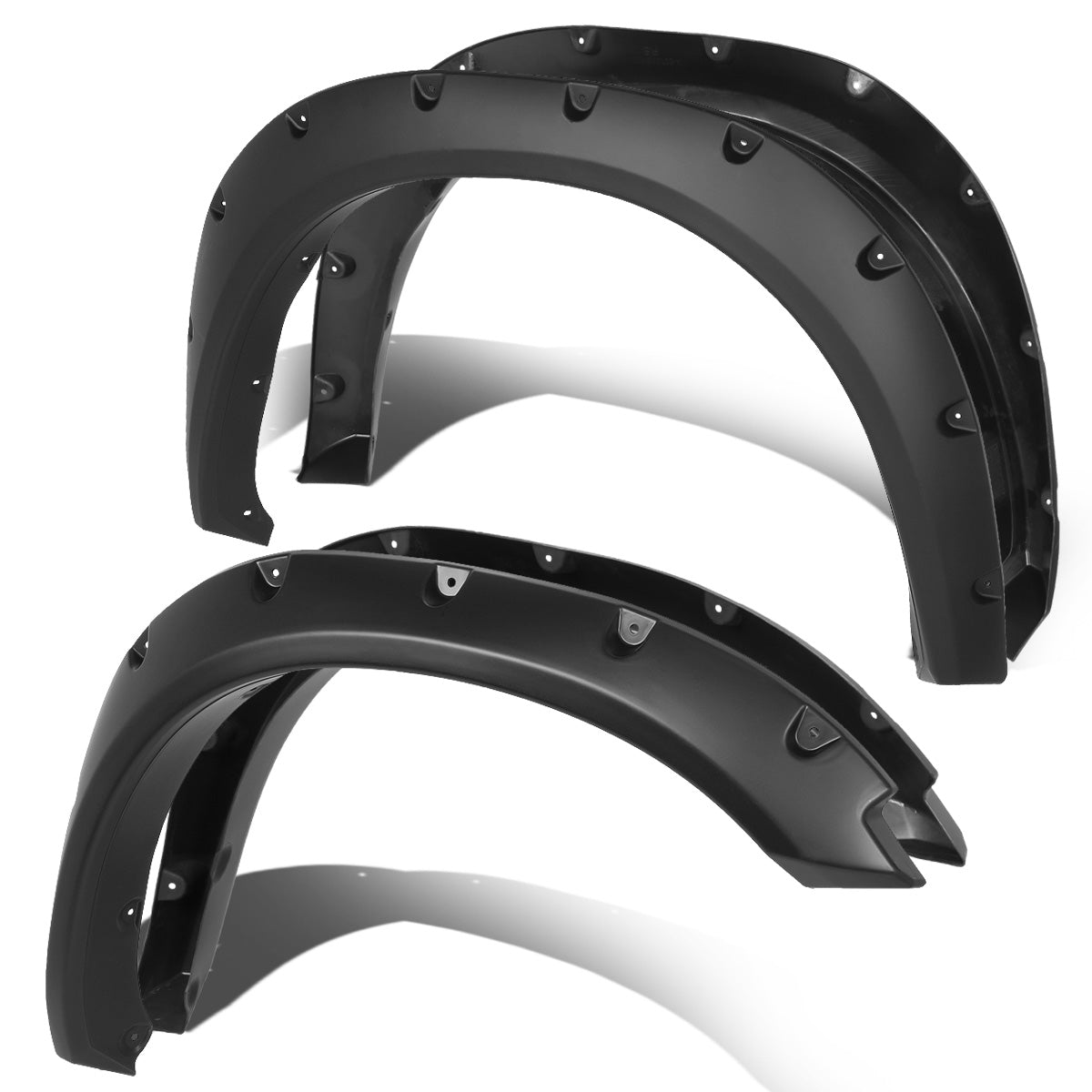 CANTONERAS 09-18 DODGE RAM 1500 - FITS 67", 76", 96" FLEETSIDE BED - POCKET-RIVETED STYLE - TEXTURED - MATTE BLACK