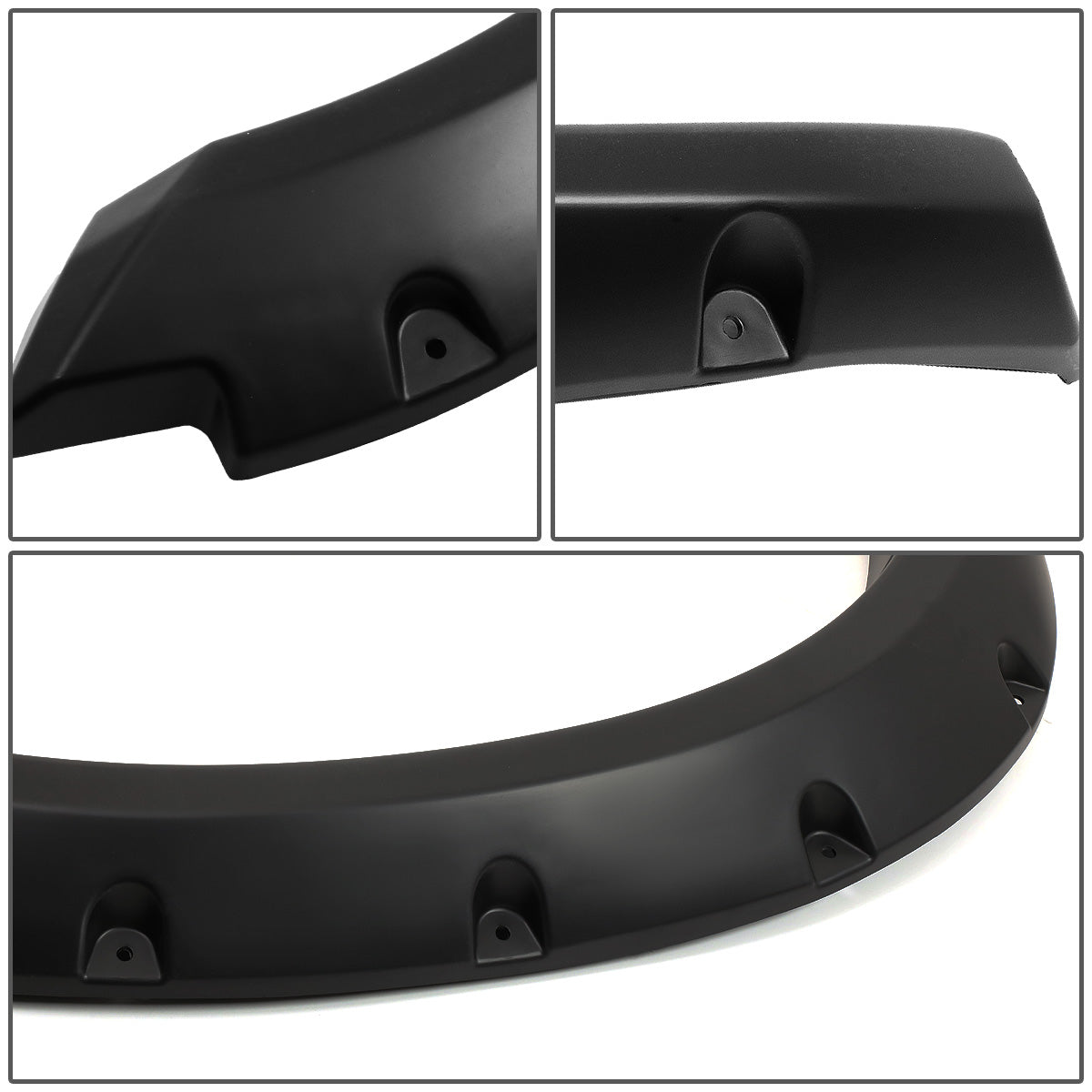 CANTONERAS 09-18 DODGE RAM 1500 - FITS 67", 76", 96" FLEETSIDE BED - POCKET-RIVETED STYLE - TEXTURED - MATTE BLACK