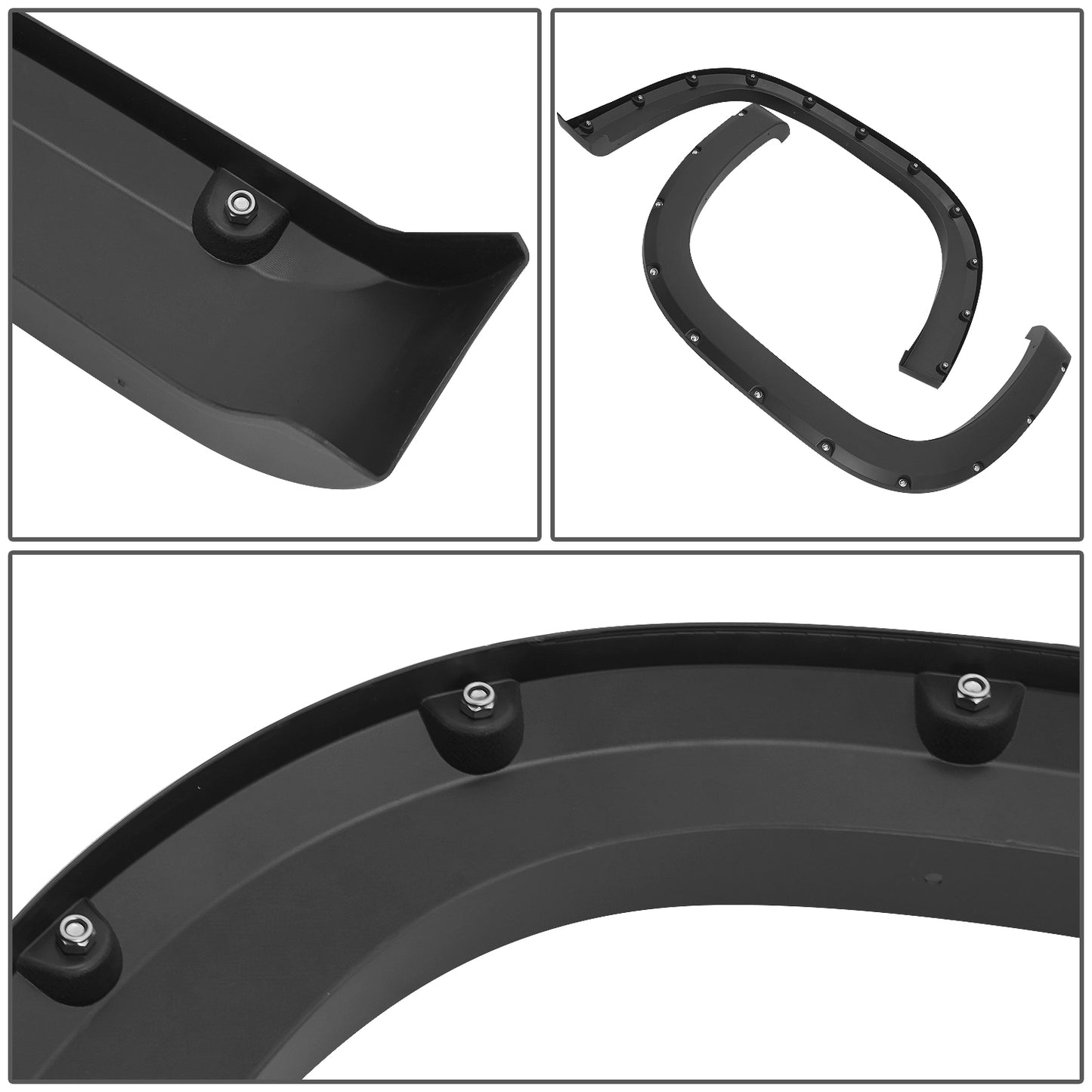CANTONERAS 07-13 GMC SIERRA 1500 - TIDAL FENDER FLARES 4PC POCKET RIVET BLACK OFFROAD