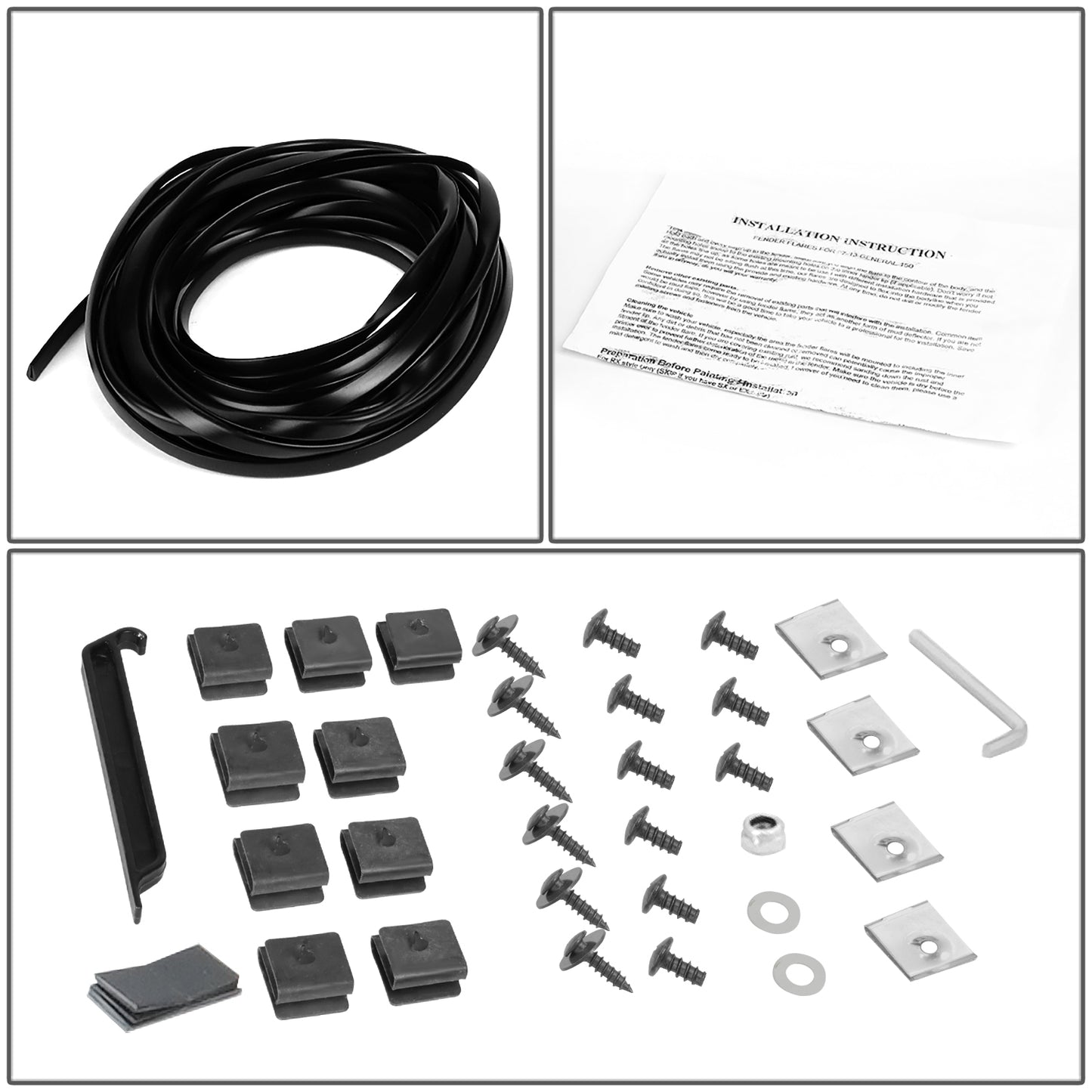 CANTONERAS 07-13 GMC SIERRA 1500 - TIDAL FENDER FLARES 4PC POCKET RIVET BLACK OFFROAD