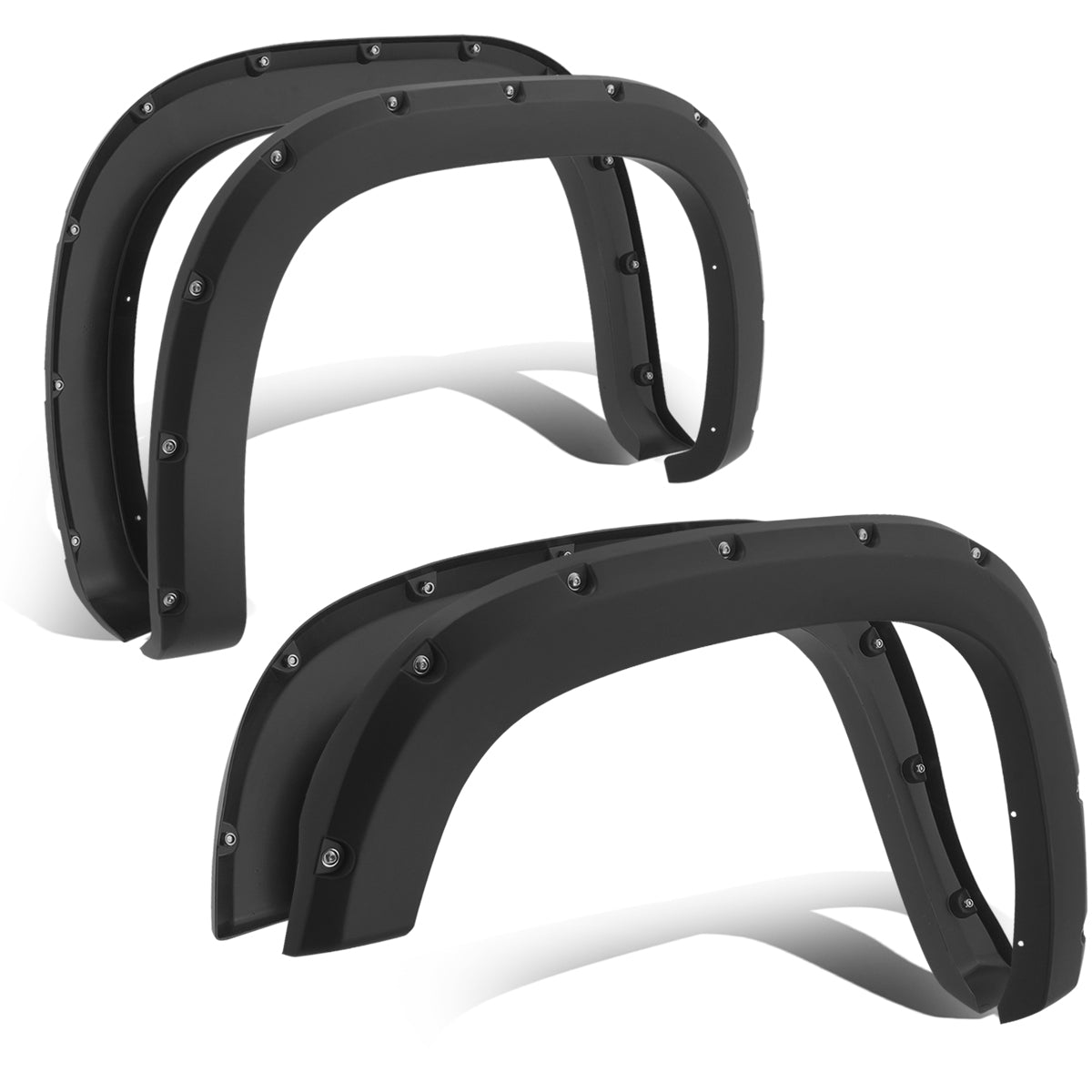 CANTONERAS 07-13 GMC SIERRA 1500 - TIDAL FENDER FLARES 4PC POCKET RIVET BLACK OFFROAD