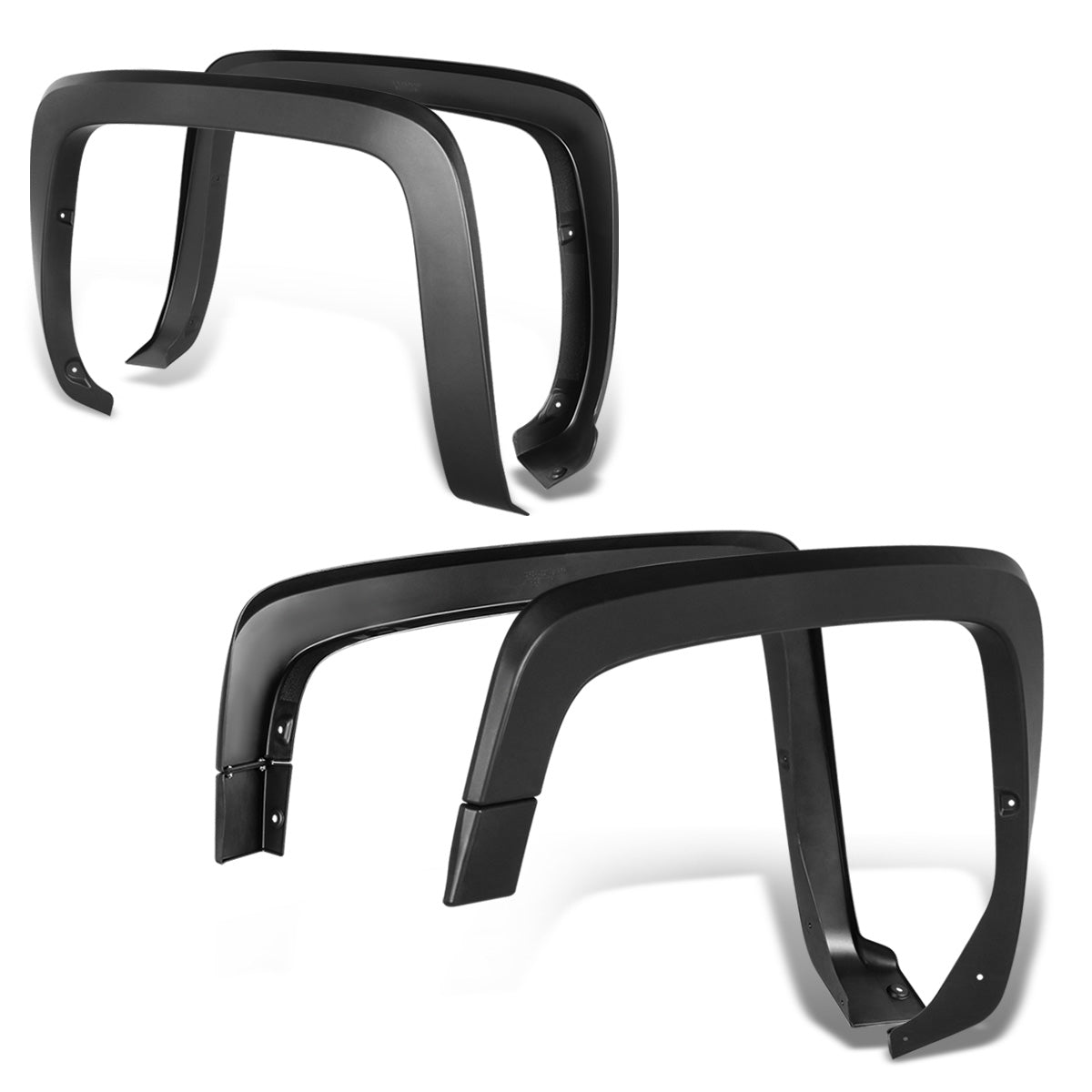 CANTONERAS 14-18 CHEVROLET SILVERADO 1500/15-19 CHEVROLET SILVERADO 2500 HD, 3500 HD - FITS FLEETSIDE MODELS ONLY. EXCLUDES DUALLY MODELS - 4PCS - MATTE BLACK