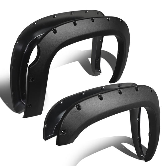 CANTONERAS 07-13 CHEVY SILVERADO 1500 - FITS 69.3" FLEETSIDE BED MODELS - POCKET-RIVETED STYLE - TEXTURED - MATTE BLACK