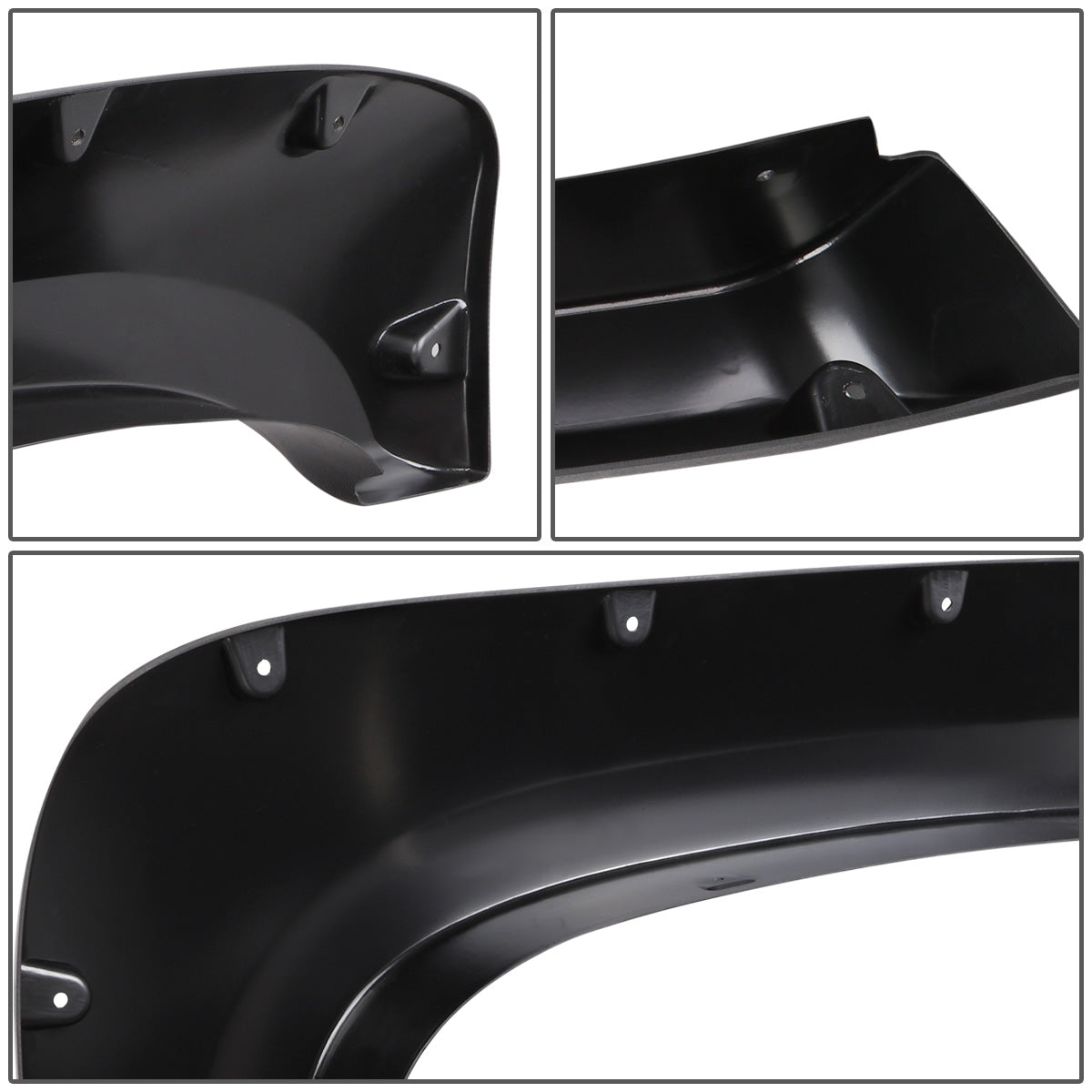 CANTONERAS 07-13 CHEVY SILVERADO 1500 / 07-14 CHEVY SILVERADO 2500HD, 3500HD - FITS 97.6", 78.7", 78" FLEETSIDE BED MODELS - POCKET-RIVETED STYLE - TEXTURED - MATTE BLACK