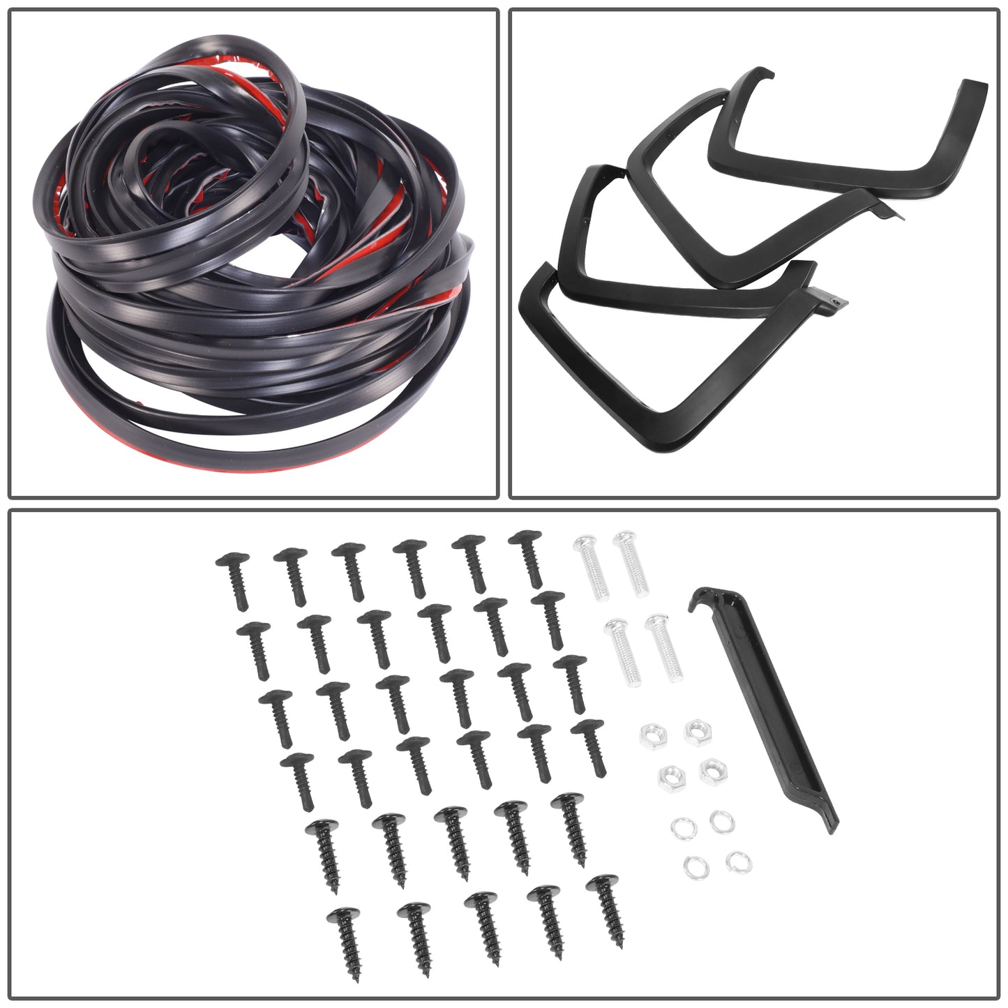 CANTONERAS CHEVROLET SILVERADO 1500 2014-2018 - CHEVROLET SILVERADO 2500 2015-2018 - CHEVROLET SILVERADO 2500 HD 3500 HD 2015-2019 - FITS 6.5' & 8' BEDS - BLACK