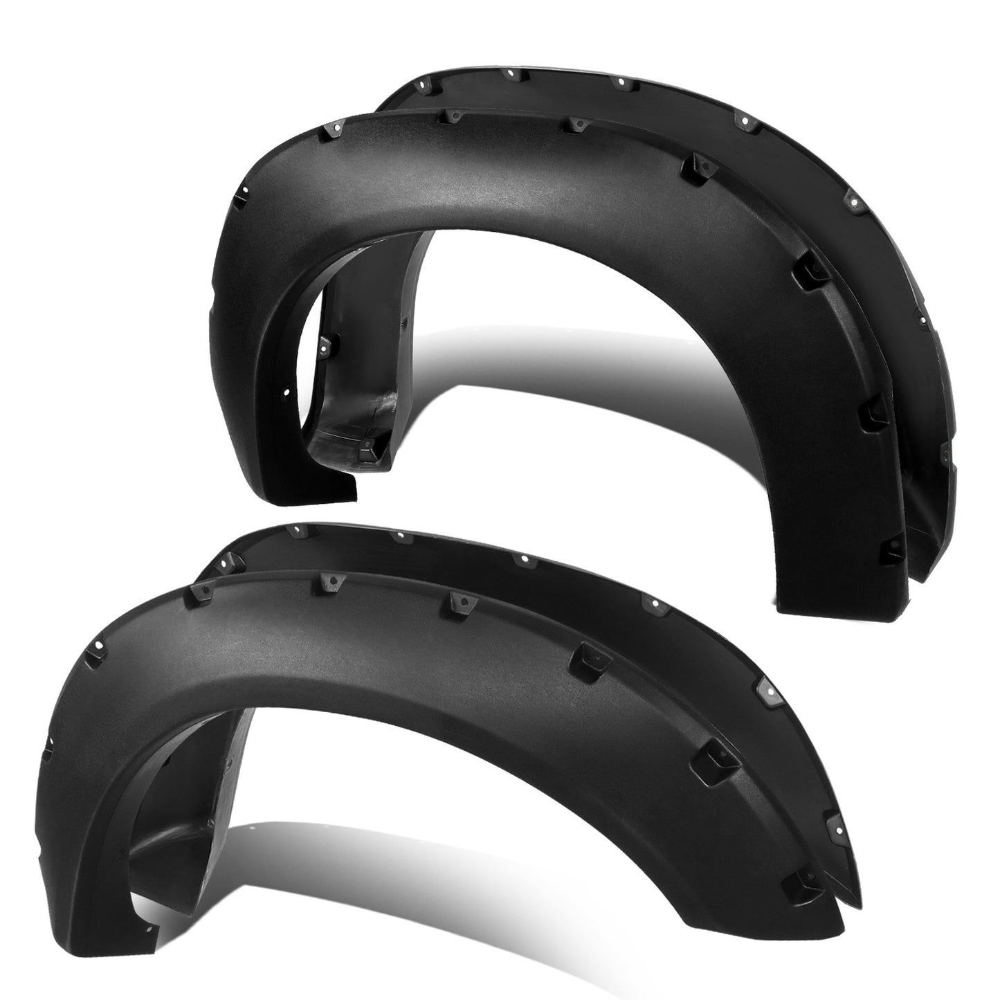 CANTONERAS 11-16 FORD F-250, F-350 SUPER DUTY - POCKET-RIVETED STYLE - TEXTURED - MATTE BLACK