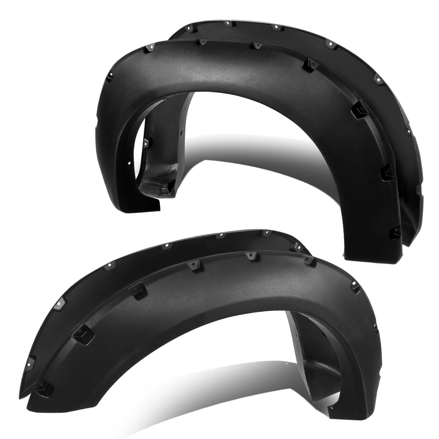 CANTONERAS 11-16 FORD F-250, F-350 SUPER DUTY - POCKET-RIVETED STYLE - TEXTURED - MATTE BLACK
