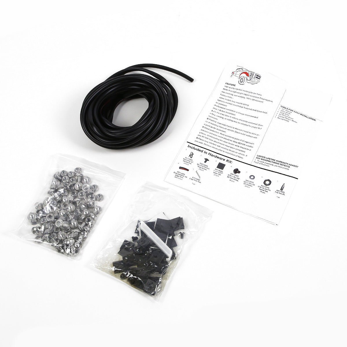 CANTONERAS 14-17 GMC SIERRA 1500 - POCKET-RIVETED STYLE - GLOSSY - BLACK