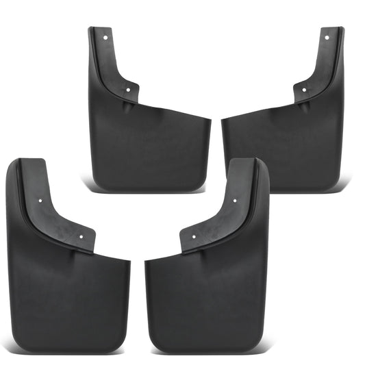 SALPICADERAS MUD GUARD FLAPS - 04-14 FORD F-150 - ONLY FITS MODELS WITH OEM FENDER FLARES - DOES NOT FIT FLARESIDE MODELS - 4PCS - MATTE BLACK
