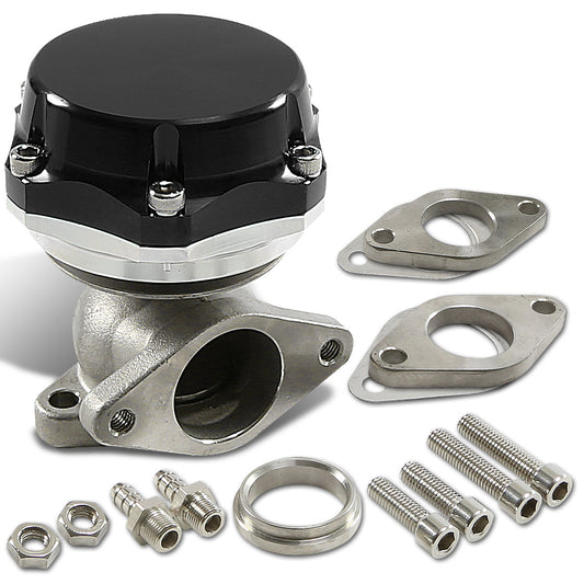 VALVULA DE ALIVIO WASTEGATE - 38MM - CAST STEEL - SHORTY - 7PSI / 13PSI - BLACK