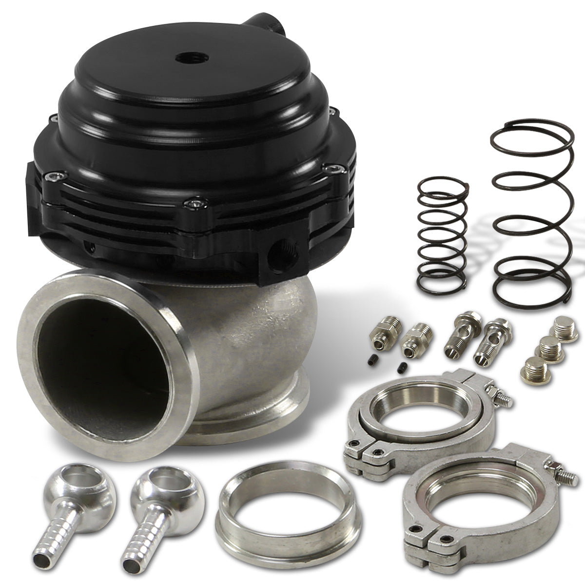 VALVULA DE ALIVIO WASTEGATE - 44MM V-BAND WATER COOLED - BLACK