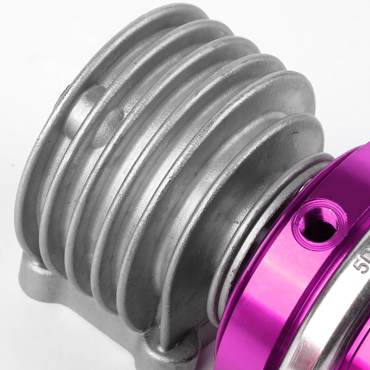 VALVULA DE ALIVIO WASTEGATE - 46MM - 4-BOLT FLANGE - V-BAND TOP - PURPLE