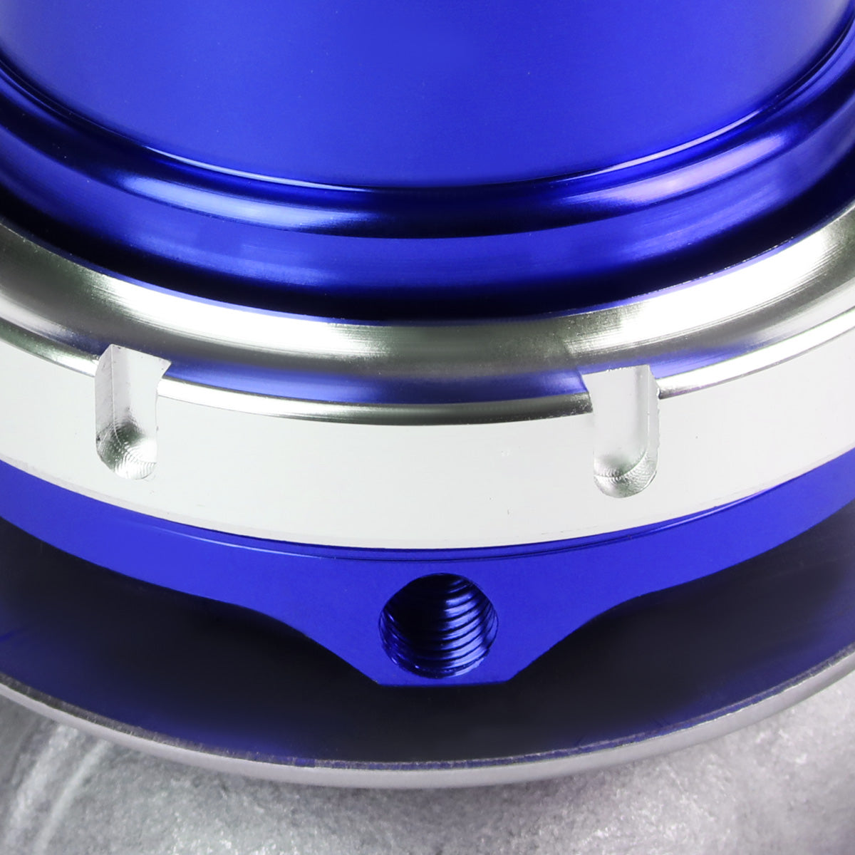 VALVULA DE ALIVIO WASTEGATE - 38MM - CAST STEEL - TALL - V-BAND - 14PSI - BLUE