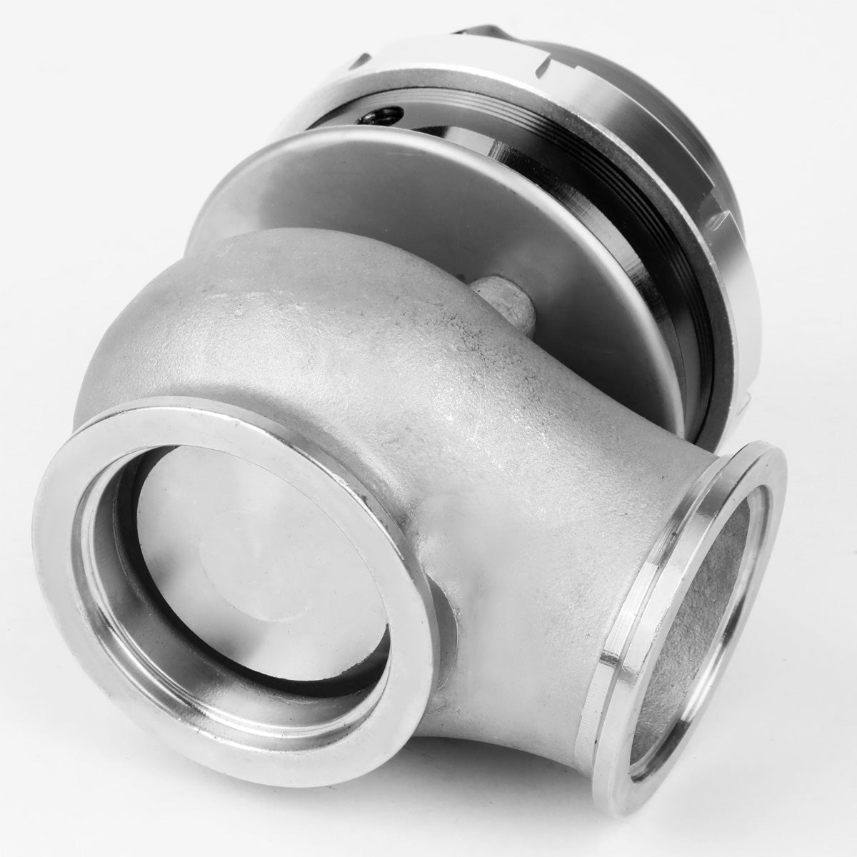VALVULA DE ALIVIO WASTEGATE - 40MM - CAST STEEL - SHORT - V-BAND - 14PSI - BLACK