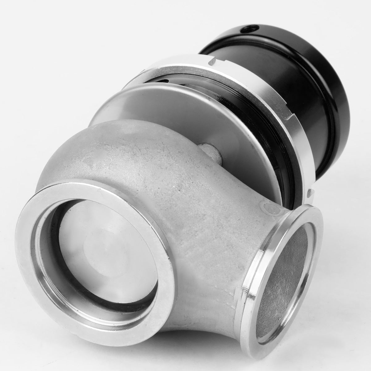 VALVULA DE ALIVIO WASTEGATE - 40MM - CAST STEEL - TALL - V-BAND - 14PSI - BLACK