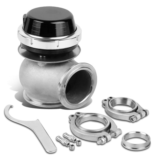 VALVULA DE ALIVIO WASTEGATE - 45MM - CAST STEEL - SHORTY - V-BAND - 14PSI - BLACK