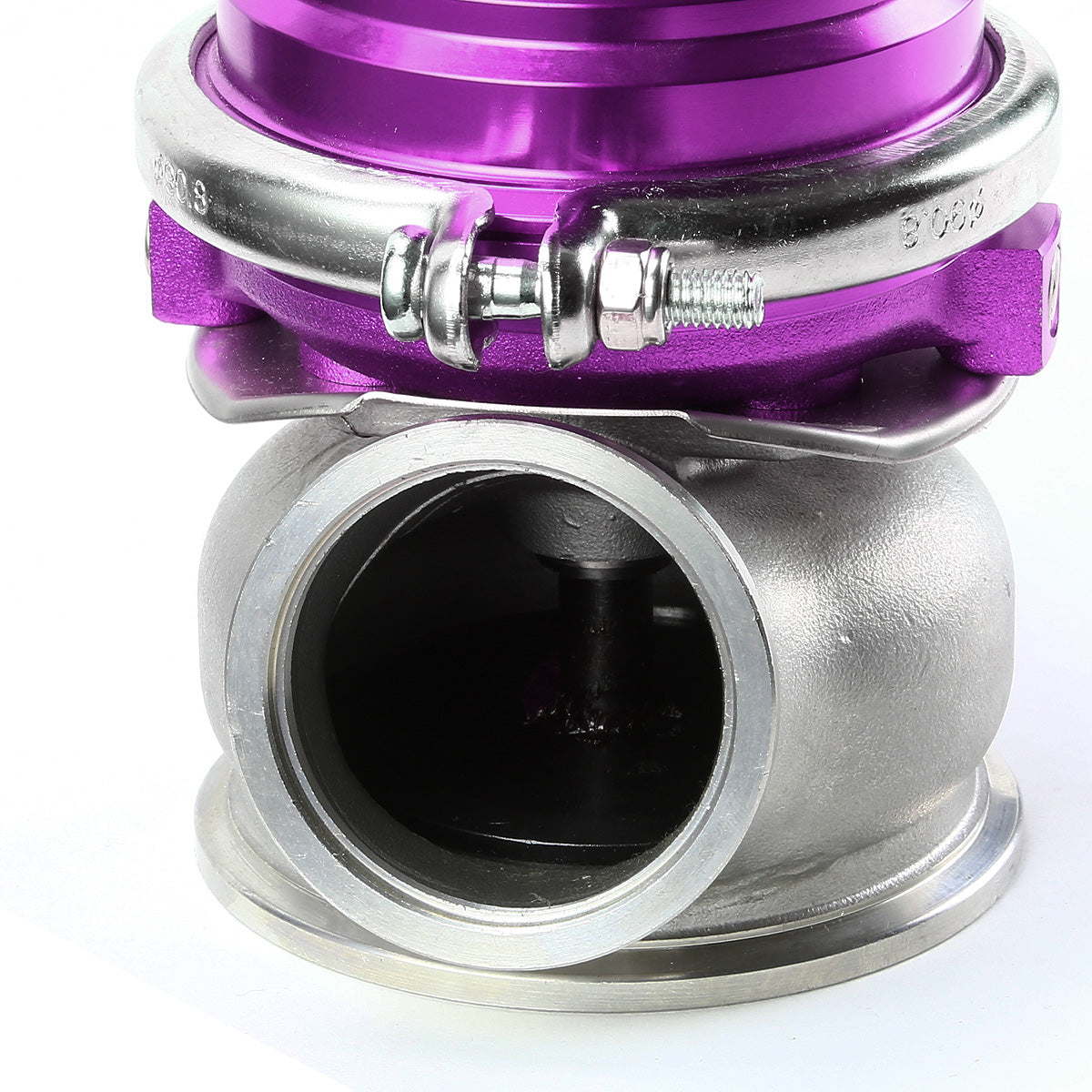 VALVULA DE ALIVIO WASTEGATE - 60MM - CAST STEEL - V-BAND - 12PSI - PURPLE