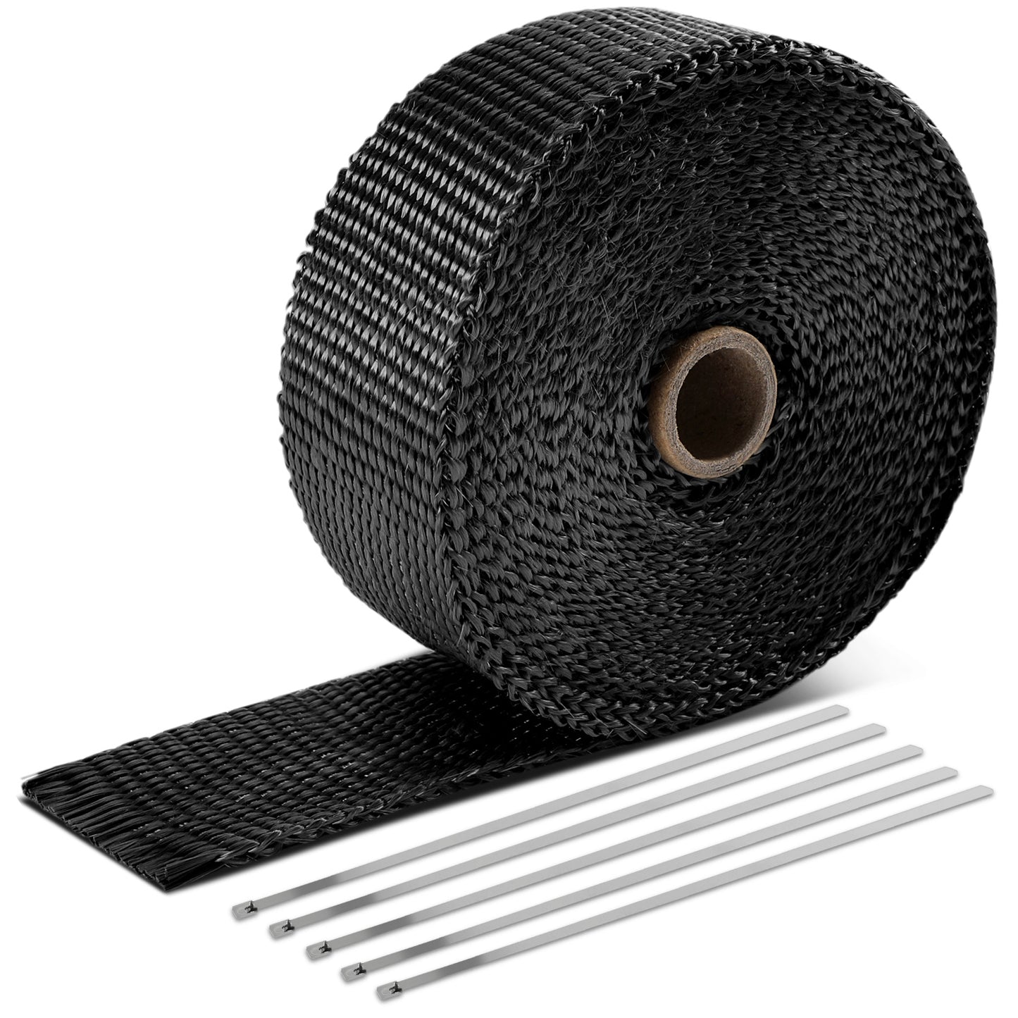 PROTECTOR HEADERS EXHAUST HEAT WRAP - TYPE-1 - 30 FEET - 2" X 30'  - BLACK - 5 ZIP