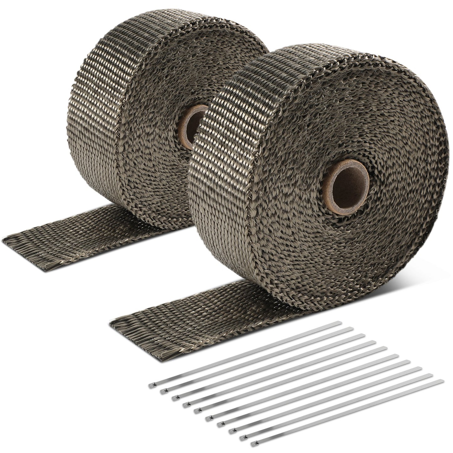 PROTECTOR HEADERS EXHAUST HEAT WRAP - TITANIUM - TYPE-2 - 30 FEET - 2" X 30' - TITANIUM - 10 ZIP