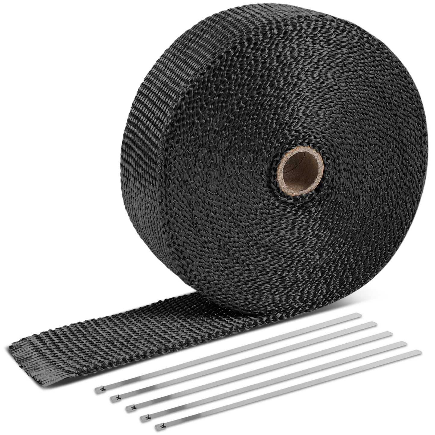 PROTECTOR HEADERS EXHAUST HEAT WRAP - TYPE-1 - 50 FEET - 2" X 30'  - BLACK - 5 ZIP
