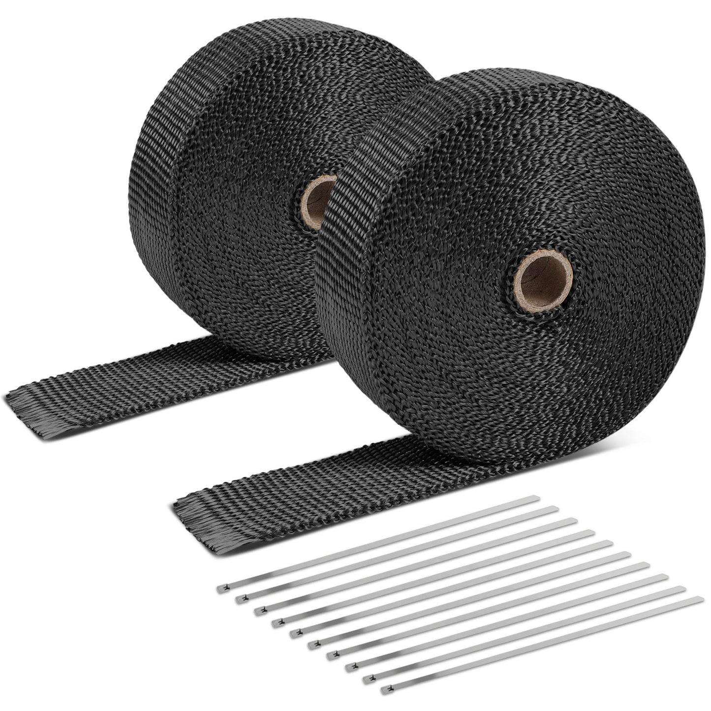 PROTECTOR HEADERS EXHAUST HEAT WRAP - TYPE-2 - 50 FEET - 2" X 30'  - BLACK - 10 ZIP