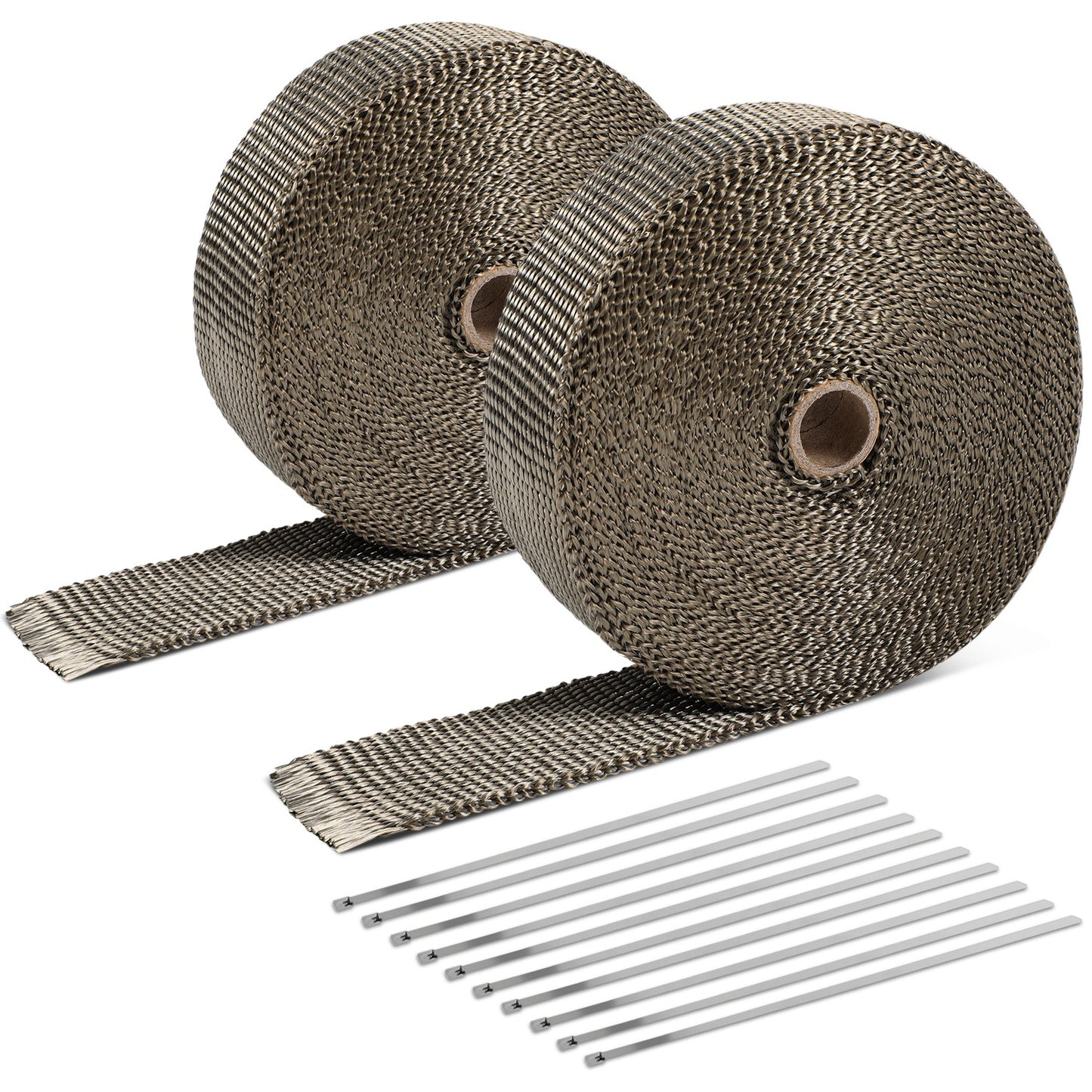 PROTECTOR HEADERS EXHAUST HEAT WRAP - TITANIUM - TYPE-2 - 50 FEET - 2" X 30' - TITANIUM - 10 ZIP