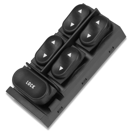 INTERRUPTOR ELEVADOR ELECTRICO 97-02 FORD ESCORT / 94-04 FORD MUSTANG / 97-99 MERCURY TRACER - DRIVER SIDE - BLACK